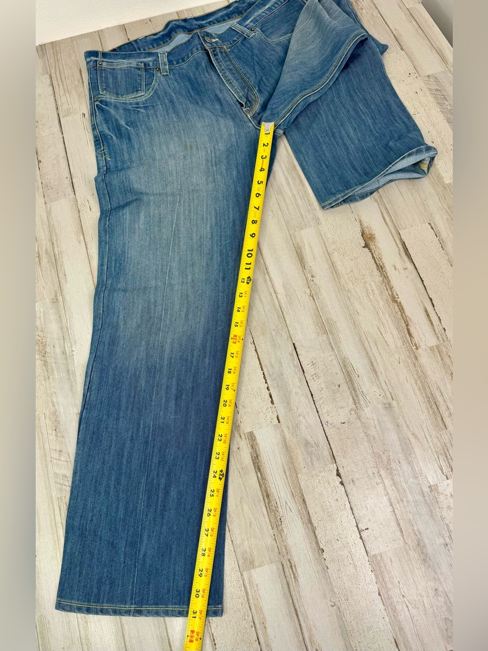Levis 514 Jeans Womens 38x31 Blue Straight Wide Leg Casual Denim - Picture 10 of 13